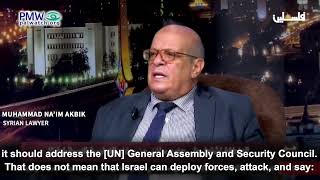 Syrian lawyer discussing Israel's attack on Iran