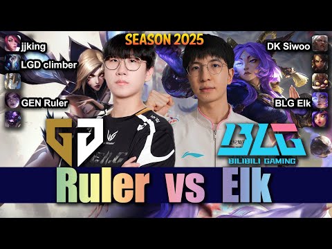 GEN Ruler vs BLG Elk - Ruler KAI'SA vs Elk YUNARA ADC - Patch 25.17 KR Ranked | lolrec