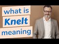 Knelt | Definition of knelt 📖