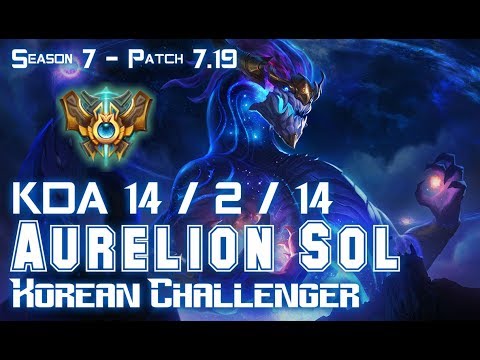 AURELION SOL KOREAN CHALLENGER vs RYZE Mid - Patch 7.19 KR Ranked