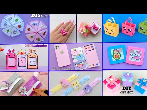 9 EASY CRAFT IDEAS || School Craft Idea || DIY Origami Craft || School hacks || Paper mini gift idea