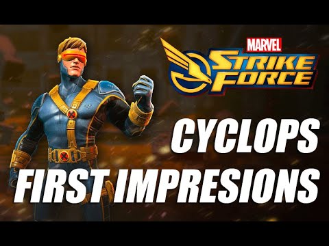 Cyclops Rank up, First Impressions & Gameplay - Marvel Strike Force
