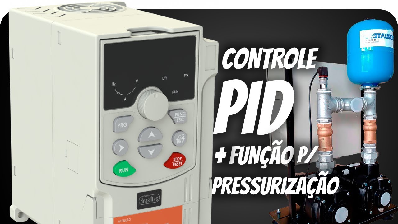 Controle PID no inversor de frequência + função SLEEP MODE para pressurização de redes hidráulicas