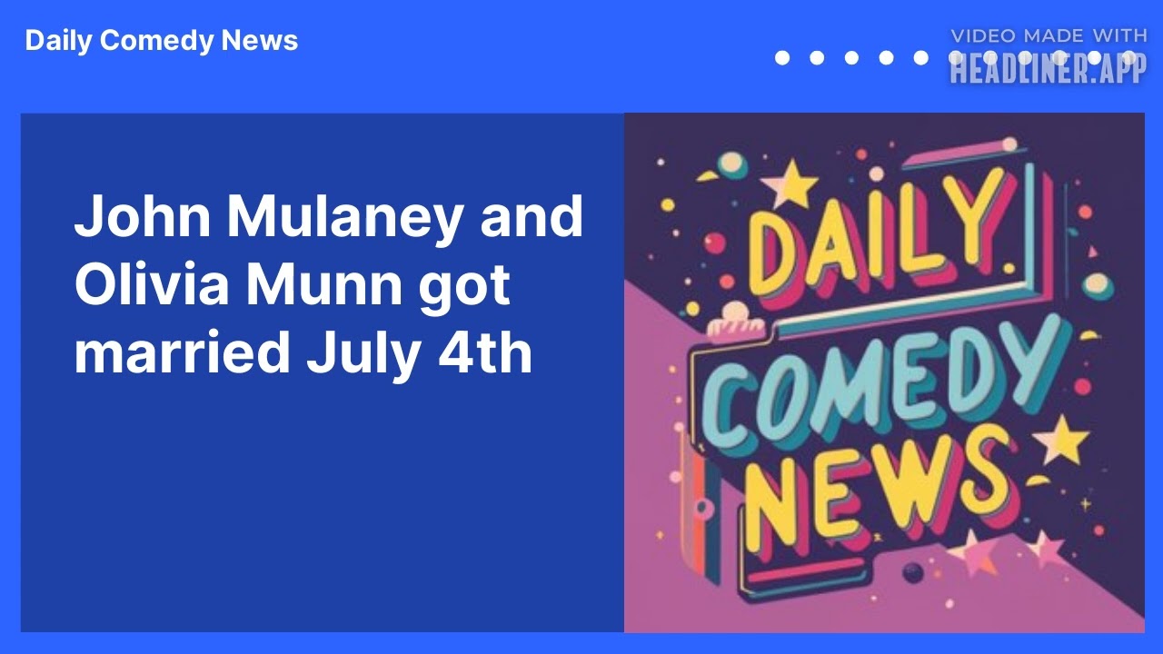 John Mulaney and Olivia Munn got married July 4th