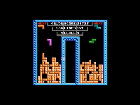 Tetris - Nes (Tengen Unofficial version 2 players gameplay)
