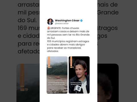 🚨URGENTE: Fortes chuvas arrastam casas e deixam mais de mil pessoas sem lar no Rio Grande do Sul. 1