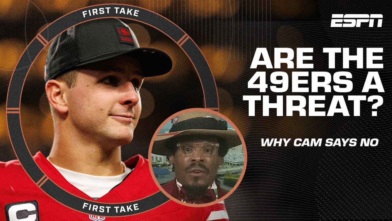 Cam Newton DOES NOT see the 49ers as a threat to win the NFC ❌ | First Take