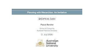 Planning with Hierarchies: An Invitation (ICAPS 2026 Keynote)