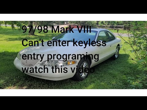 Mark VIII keyless entry programing key fob