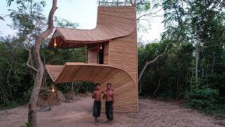Jungle Life: Building Curved Bamboo House with Swimming Pool