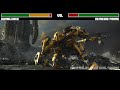 Bumblebee vs. Nemesis Prime fight WITH HEALTHBARS | HD | Transformers: The Last Knight