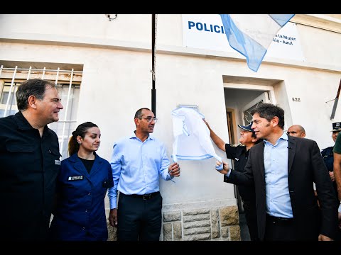 Kicillof visitó Azul e inauguró el nuevo edificio de la Comisaría de la Mujer y Familia