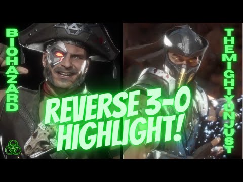 MK11 ULTIMATE: REVERSE SWEEP HIGHLIGHT MATCH! Biohazard (Kano) vs TheMightUnjust (Sub Zero, Cetrion)