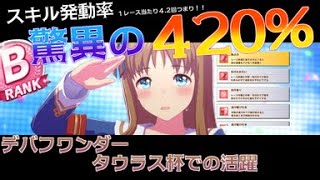 1レース平均4.2回の発動率！！デバフ型グラスワンダー押して参る！！（タウラス杯）（ウマ娘プリティーダービー）