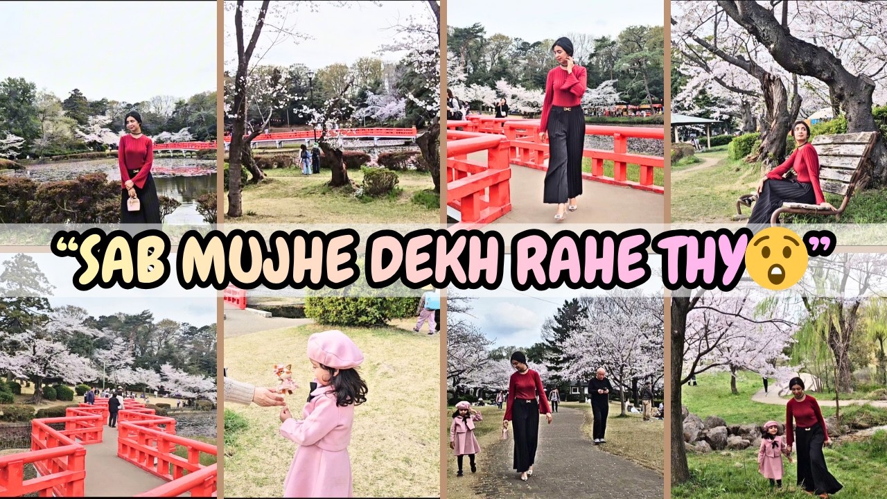 Japan Sakura Season 😍 | Sab Mujhe Dekh Rahe Thy 🤭| Cherry Blossom Vlog | Grocery Shopping for Guests