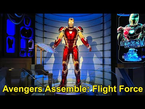 Avengers Assemble: Flight Force - Queue, Preshow & Onride POV - Avengers Campus Disneyland Paris