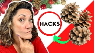 MIND BLOWING Pinecone HACKS + Christmas DIY Decor