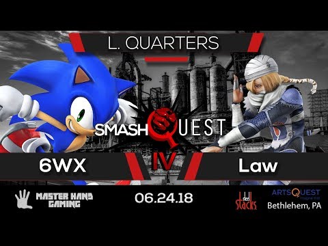 SmashQuest IV -  6WX (Sonic) vs Law (Fox, Sheik)  - Loser's Quarters