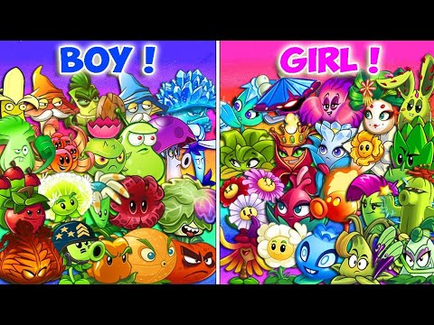 JAll Plants Team BOY vs GIRL - Who WIll WIn? - PvZ 2 Team Plant vs Team Plant v11.1.1#NS#plants