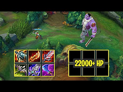 MASTER YI FULL BUILD vs 22000+ HP MUNDO NO BUILD - League of Legends