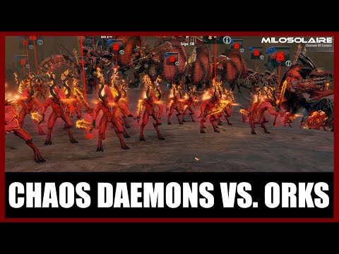 Chaos Daemons [3000] vs. Orks [3000] | Warhammer 40K Battlesector