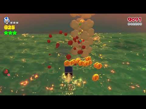 Super Mario 3D World (Switch) 11-9 Itemless Speedrun - Time: 22 (WR)