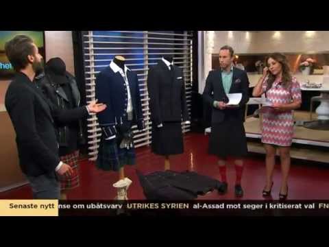 Peter Jihde provar den nya kilt-trenden - Nyhetsmorgon (TV4)