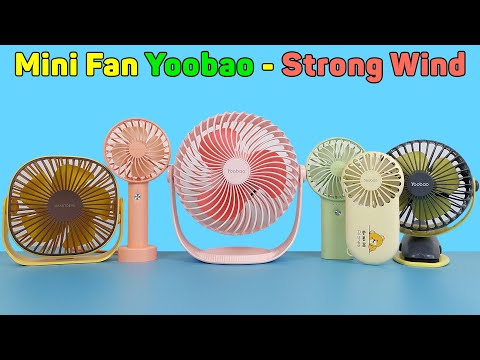 Mini Fan Yoobao - Desktop Clip Fan, Strong Wind, USB Rechargeable And HandHeld | Unboxing & Review