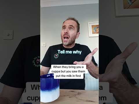 The milk goes in first people! 🥛☕🇬🇧😆