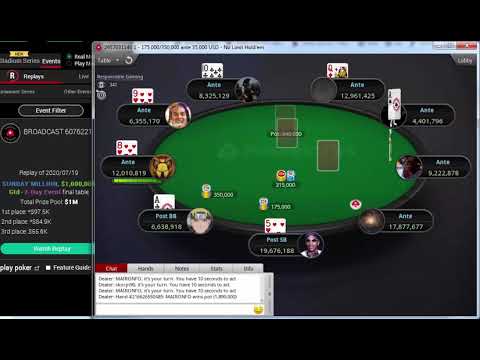 PokerStars $109 SUNDAY MILLION, $1M Gtd - 2-Day Event Jul 19, 2020 "calmucco" "MAIRONFO" "brusYvo"