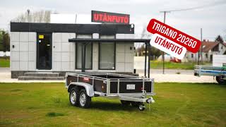 Új Trigano 2D250 fa oldalfalas 2 tengelyes (750 kg-os) utánfutó akciósan 560.000 Ft