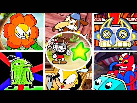 Cuphead All Bosses With One Unused ARC Weapon Hit (Including Secret Bosses)