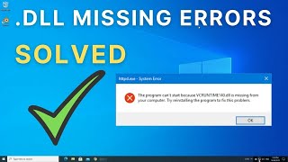 DLL files missing in windows 10 Error Solved
