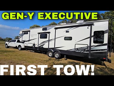 FIRST TOW! GEN-Y Executive Gooseneck Hitch Tow Test on our Fifth Wheel RV!