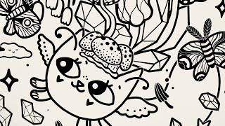 Page 17 Pt 2 Drawing in Procreate Night Garden Fairy Cats
