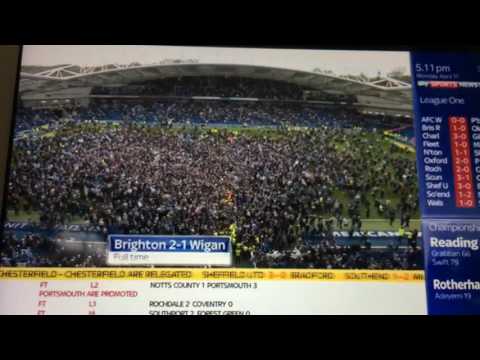 Brighton Celebrations After Promotion VS Wigan 17/4/17