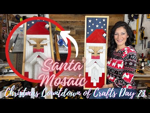HOW TO MAKE A SANTA MOSAIC (CHRISTMAS COUNTDOWN OF CRAFTS DAY 23)  INSPIRED BY PINTEREST PHOTO
