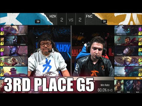 Fnatic vs H2K Gaming | Game 5 for 3rd Place S6 EU LCS Spring 2016 Playoffs | FNC vs H2K G5 1080p