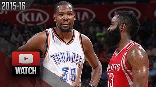Kevin Durant - Oklahoma City Thunder - James Harden - Houston Rockets