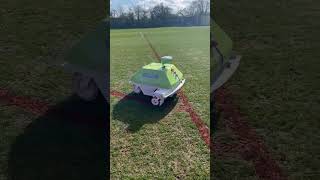 Autonomous line-marking robot uses GPS to paint field!!
