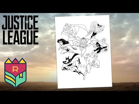 Coloring Justice League - All Together Coloring Book & Pages