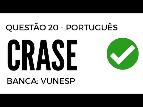 Question 20 - Portuguese - Crase - VUNESP