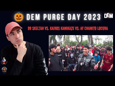 CHILENO REACCIONA | 99 SKELTAH vs. KAIROS KAMIKAZE vs. AF CHAMITO LOCURA: 8vos 🎃 DEM Purge Day 2023