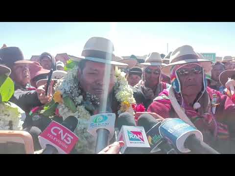 GOBERNADOR DE LA PAZ INAUGURA MEJORAMIENTO DE LA CARRETERA CORO CORO-GRAL.PEREZ