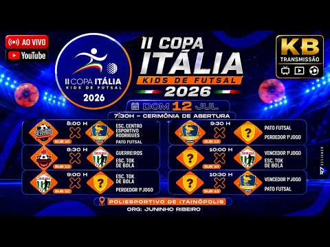🔴 AO VIVO | II COPA ITÁLIA KIDS DE FUTSAL 2026 | POLIESPORTIVO DE ITAINÓPOLIS/PI