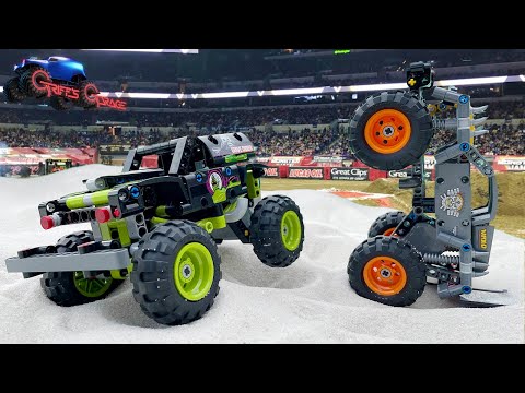 Epic Build, Jumps, and Crashes with LEGO Technic Monster Jam