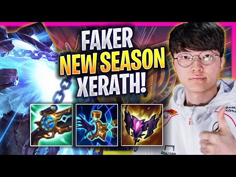 FAKER IS A BEAST WITH XERATH IN NEW SEASON! - T1 Faker Plays Xerath MID vs Qiyana! | Season 2025