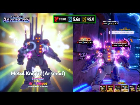 [NEW CODE] NEW META UNIQUE MYTHIC EVO METAL KNIGHT ARSENAL IS BUSTED 1M DMG+ BROKEN ANIME ADVENTURES