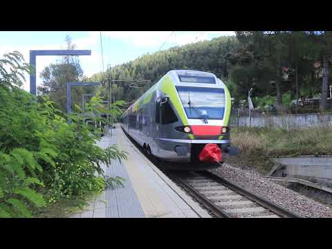 Local train to Franzensfeste (Fortezza) leaving St. Lorenzen (S. Lorenz) in South Tyrol