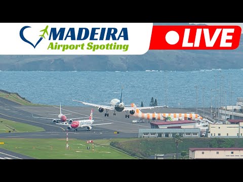 LIVE GUSTY WIND Action at Madeira Island Airport 02.03.2026